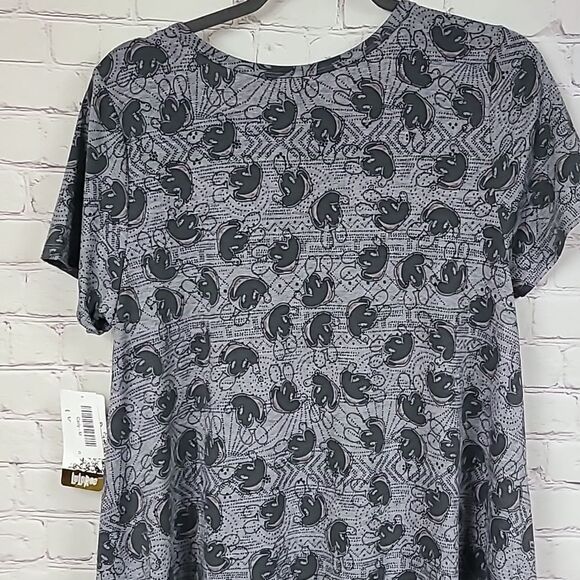 LuLaRoe Disney Carly Dress M 10/12 Mickey Mouse Jersey Knit Midi Pocket High Low - Picture 10 of 12